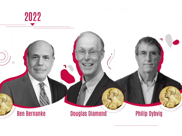 Discover the work of Nobel prize winners B. Bernanke, D. Diamond and P. Dybvig in video