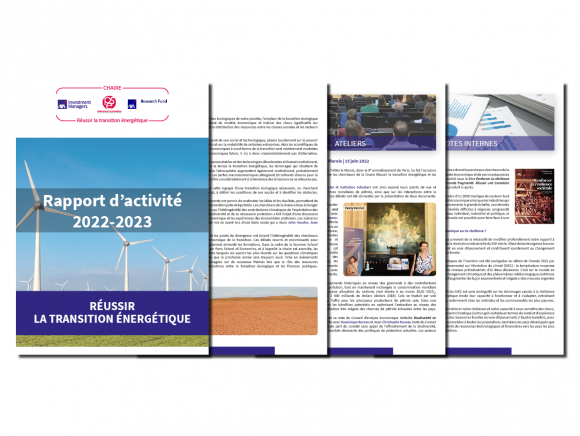 Discover the activity report of the For a successful Energy Transition Chair